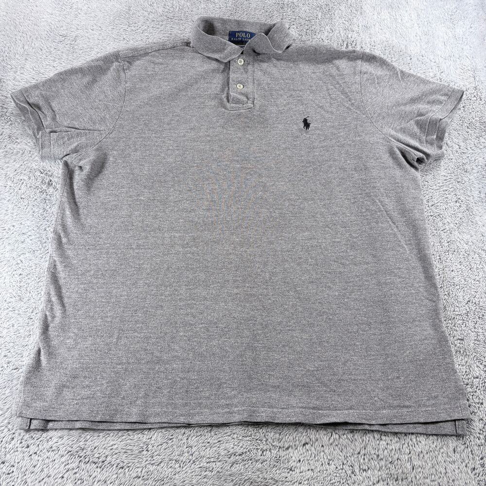Polo Ralph Lauren Custom Slim Fit Gray Short Sleeve Shirt Sz L - Picture 3 of 7